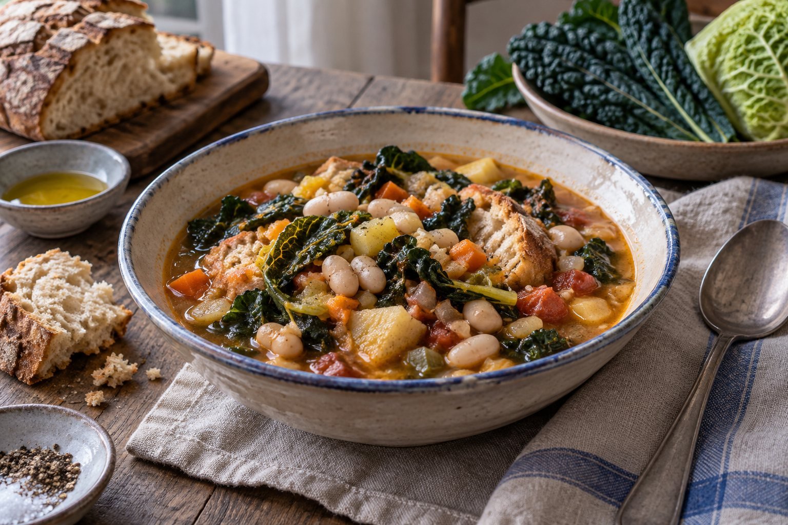 Ribollita — eigen gegenereerde foodfotografie