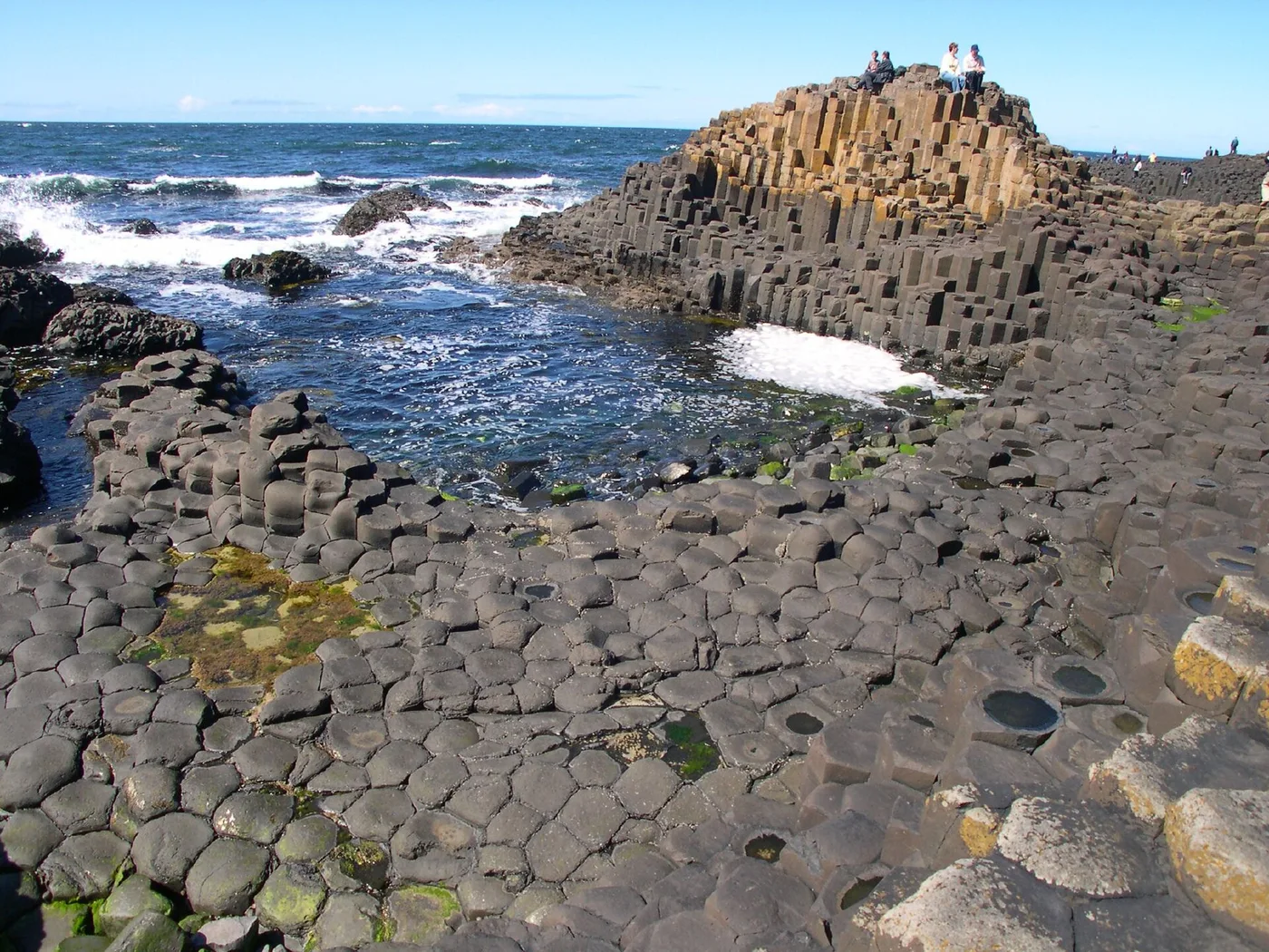Basaltzuilen aan de kust bij Giant’s Causeway