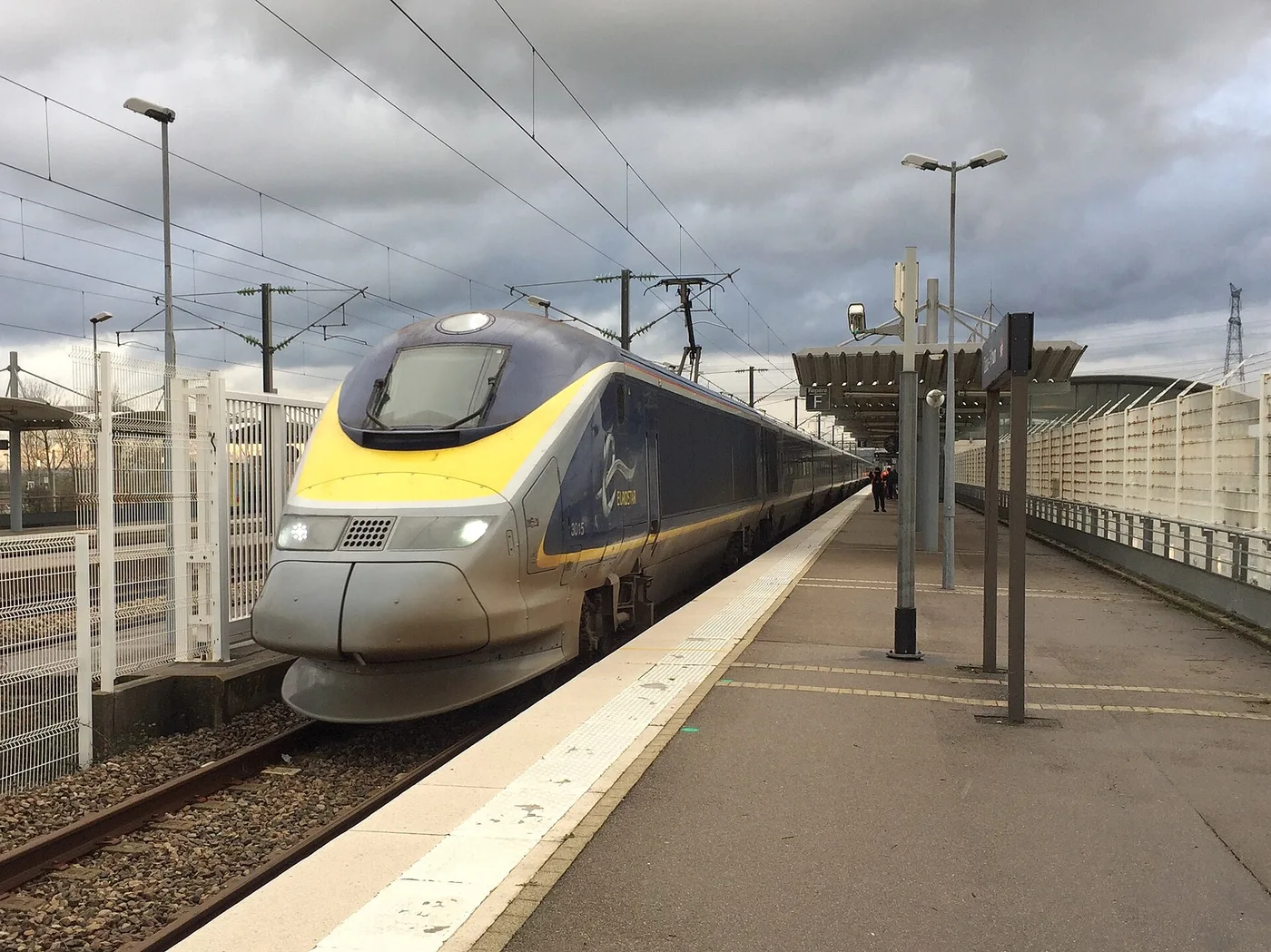 Eurostar 3015 at Calais Frethun, heading north to the UK